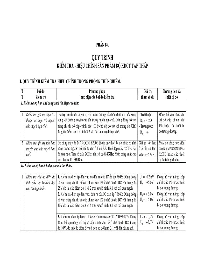 image for page Quy trình thiết kế chế tạo sản phẩm bộ khuếch đại siêu cao tần tạp âm thấp