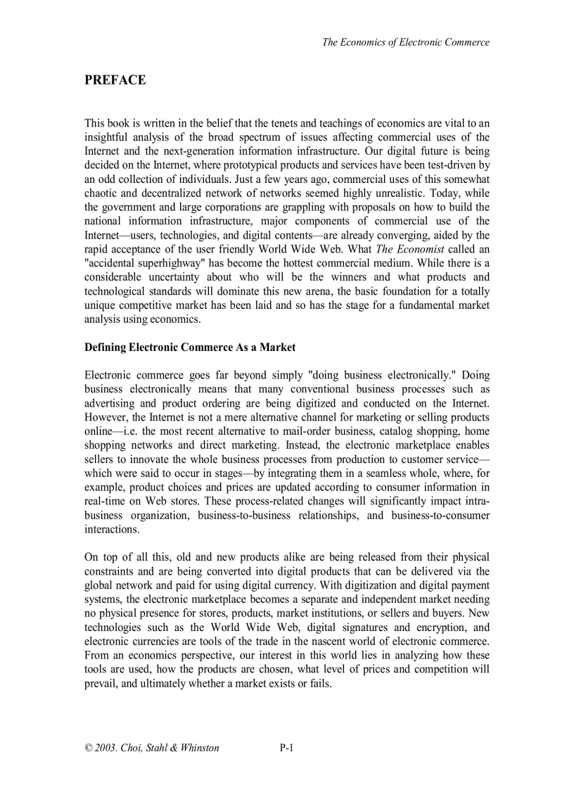 image for page The Economics of E Commerce