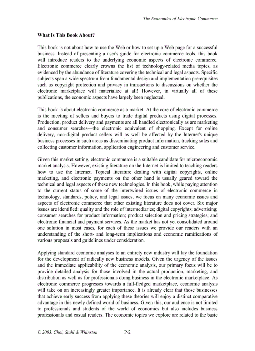 image for page The Economics of E Commerce