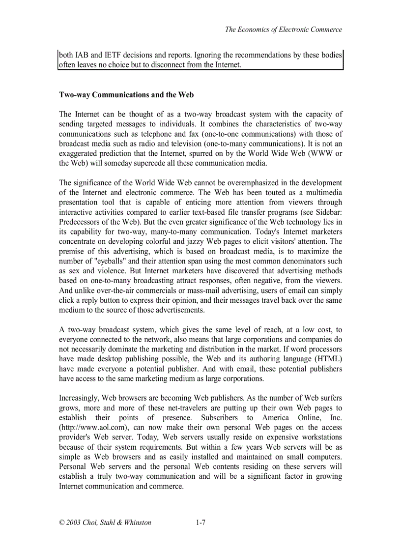 image for page The Economics of E Commerce