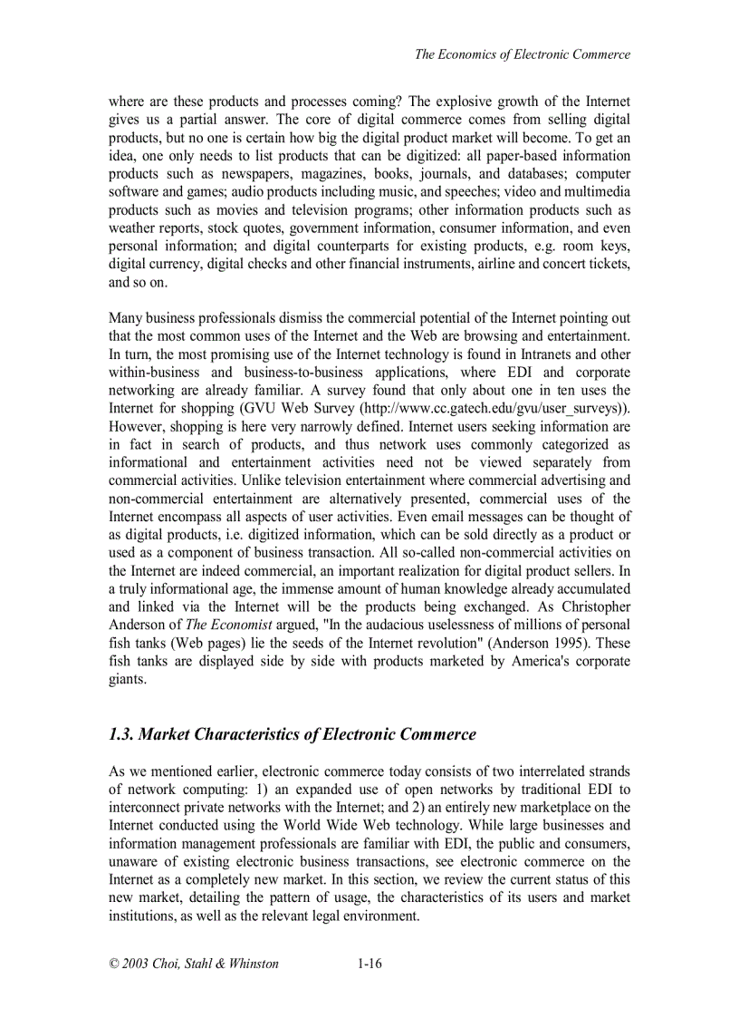 image for page The Economics of E Commerce