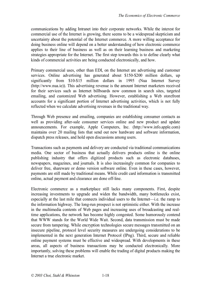 image for page The Economics of E Commerce