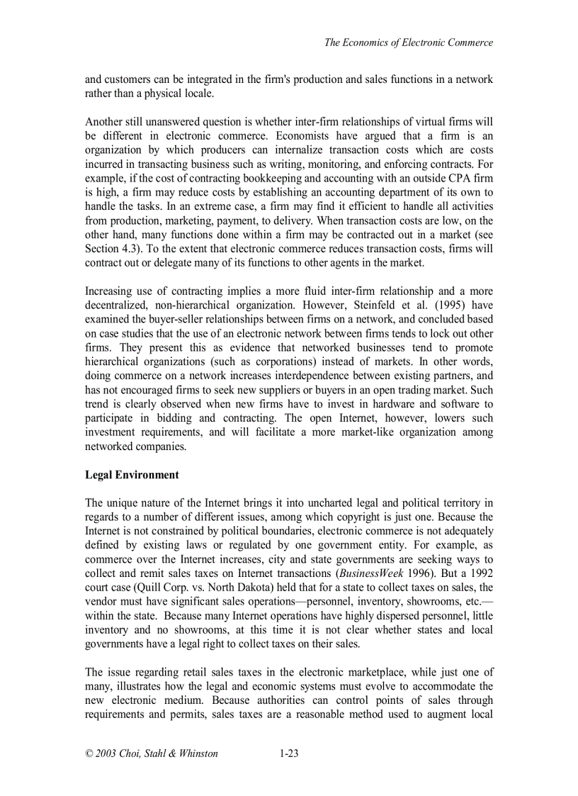 image for page The Economics of E Commerce