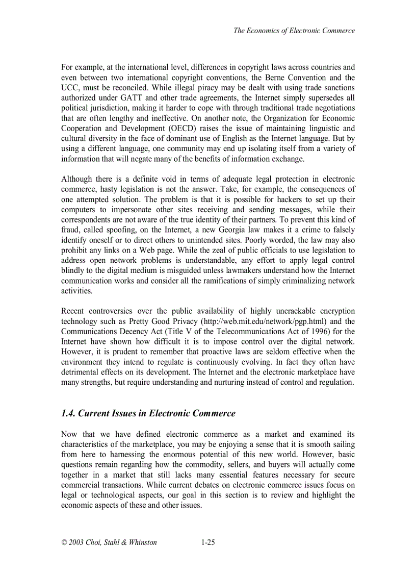 image for page The Economics of E Commerce