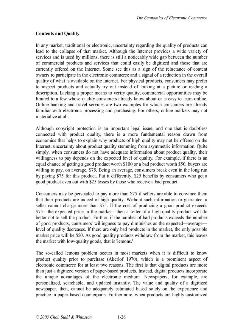 image for page The Economics of E Commerce