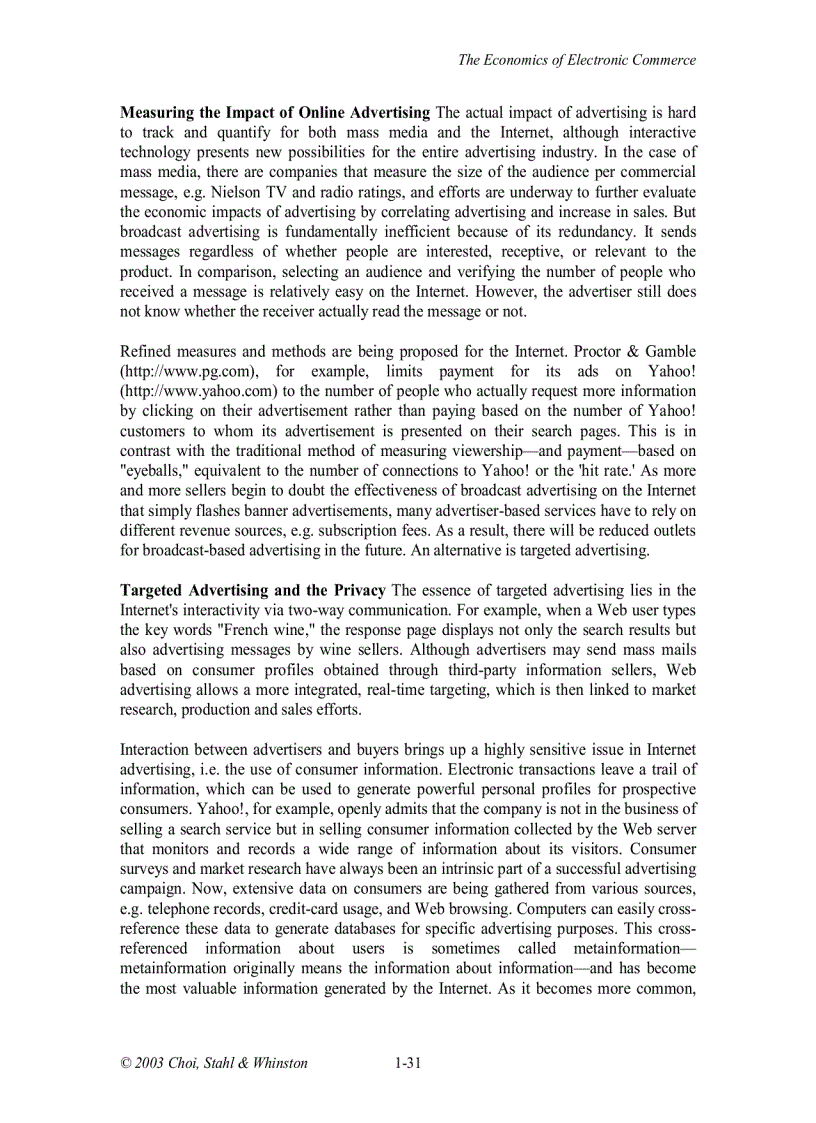 image for page The Economics of E Commerce