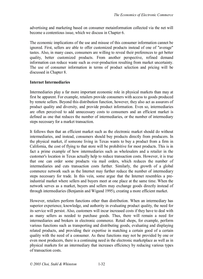 image for page The Economics of E Commerce