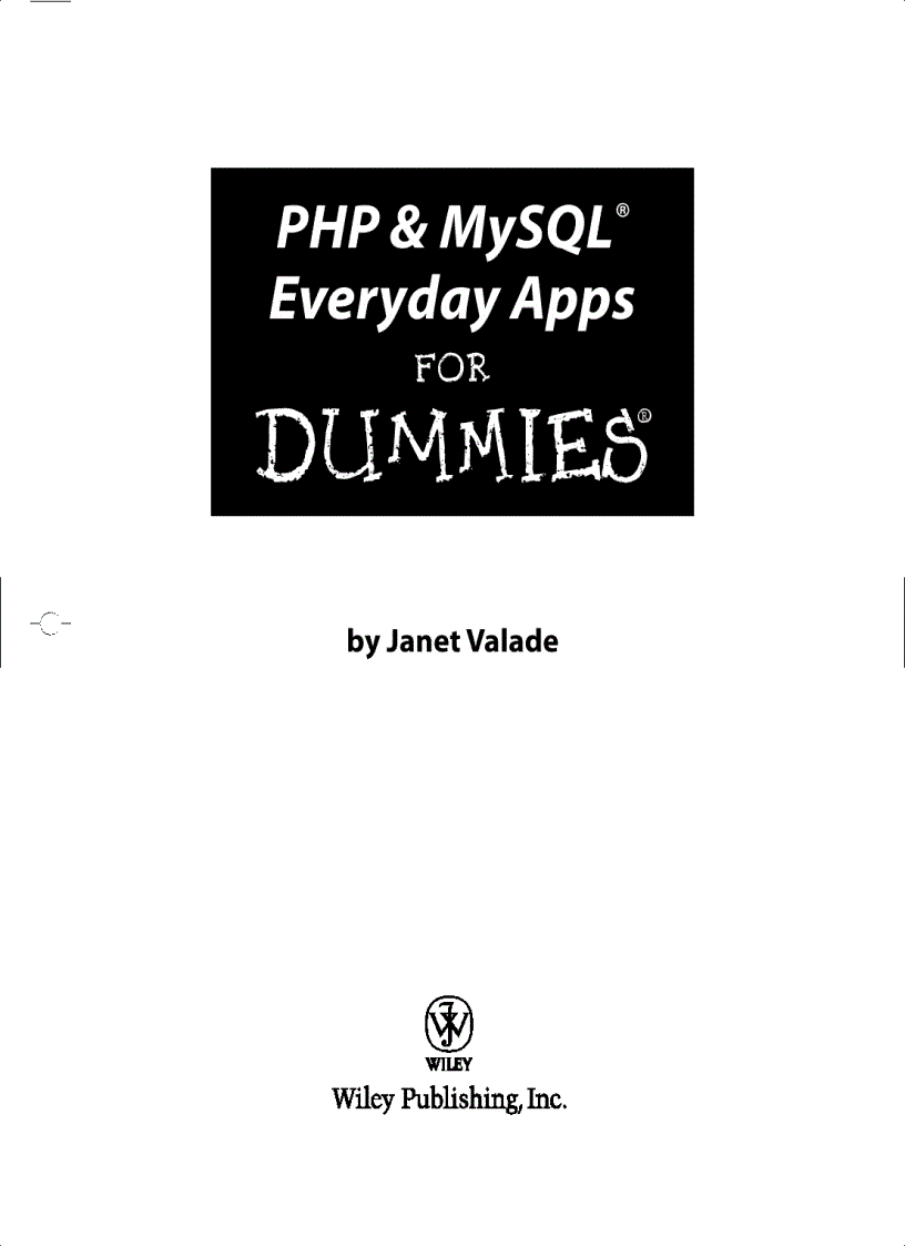 image for page PHP MySQL Everyday Apps For Dummies