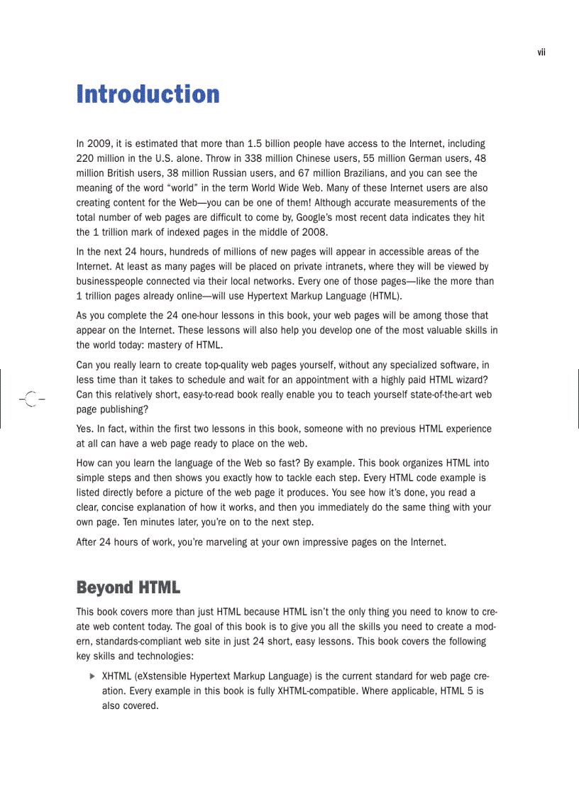 image for page Sams Teach yourself HTML and CSS in 24 hours 8th Ed