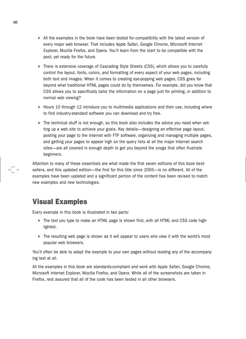 image for page Sams Teach yourself HTML and CSS in 24 hours 8th Ed