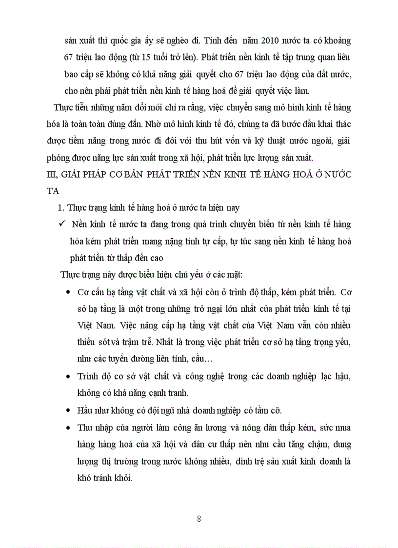 image for page Phân tích lí luận về kinh tế hàng hoá và vận dụng lí luận này vào nền kinh tế Việt Nam hiện nay