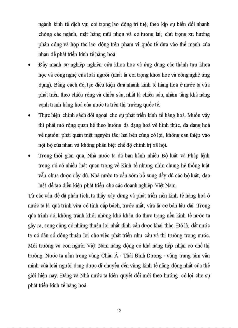 image for page Phân tích lí luận về kinh tế hàng hoá và vận dụng lí luận này vào nền kinh tế Việt Nam hiện nay