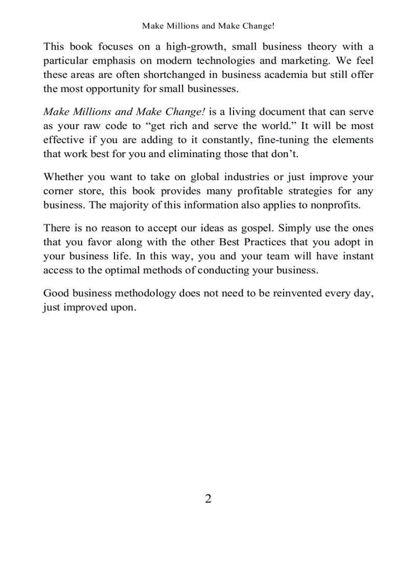 image for page Make Millions and Make Change