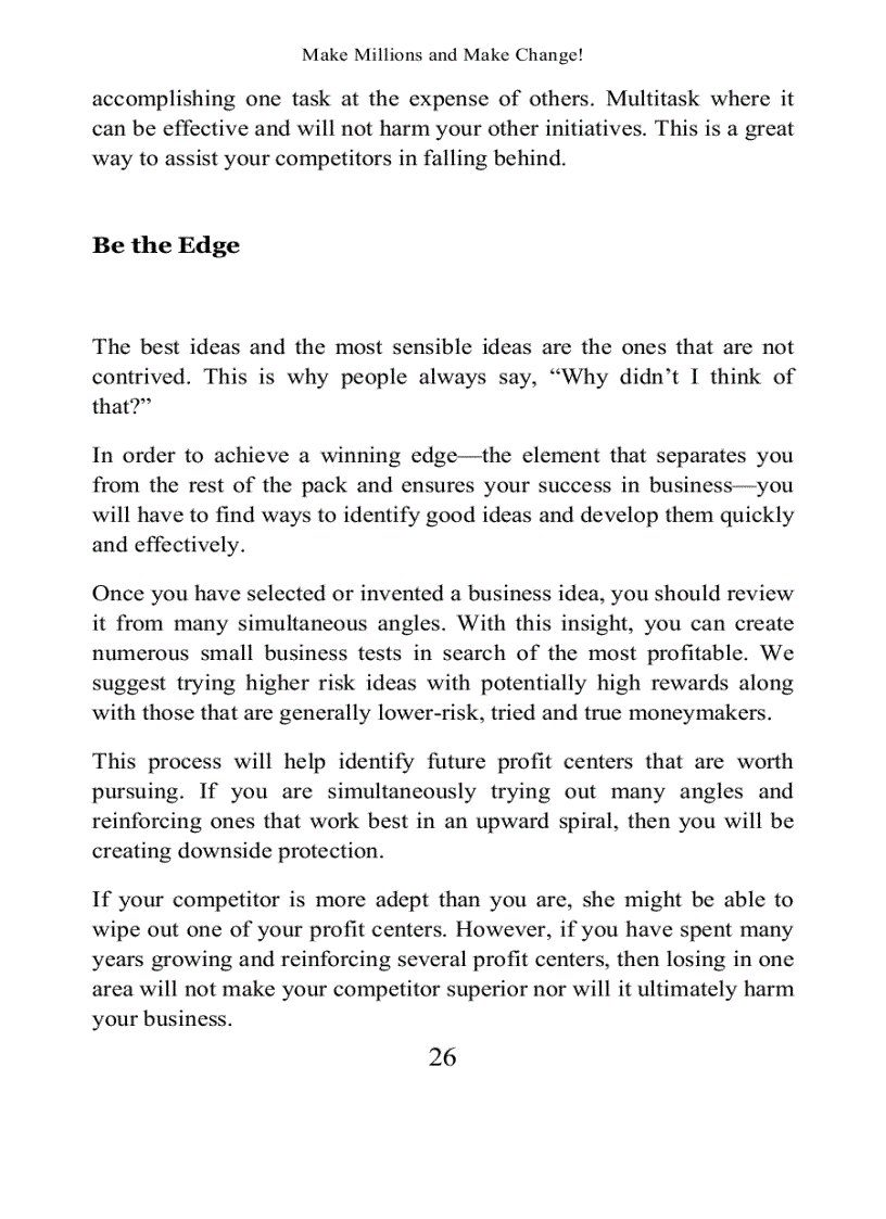 image for page Make Millions and Make Change