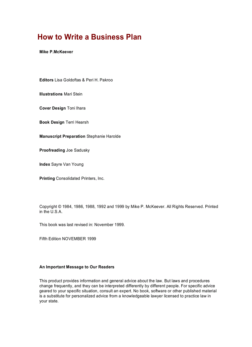 image for page How To Write a Business Plan