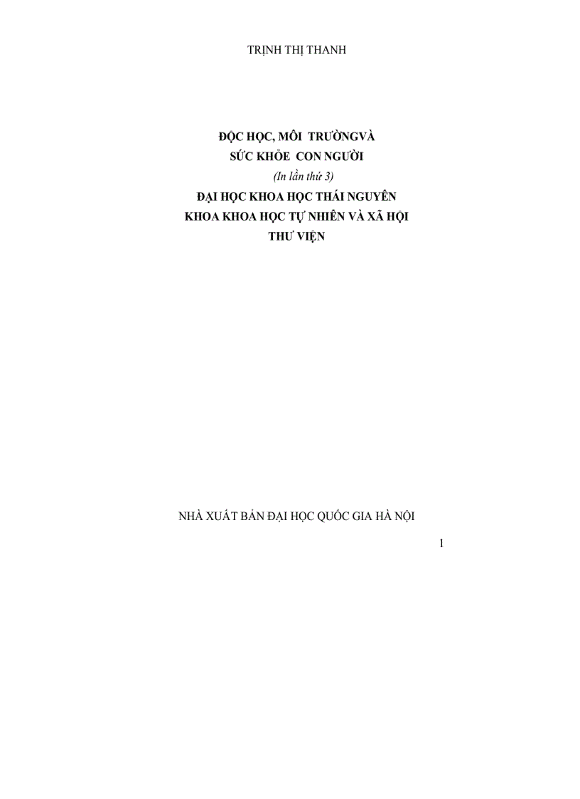 image for page Môi trường và độc chất