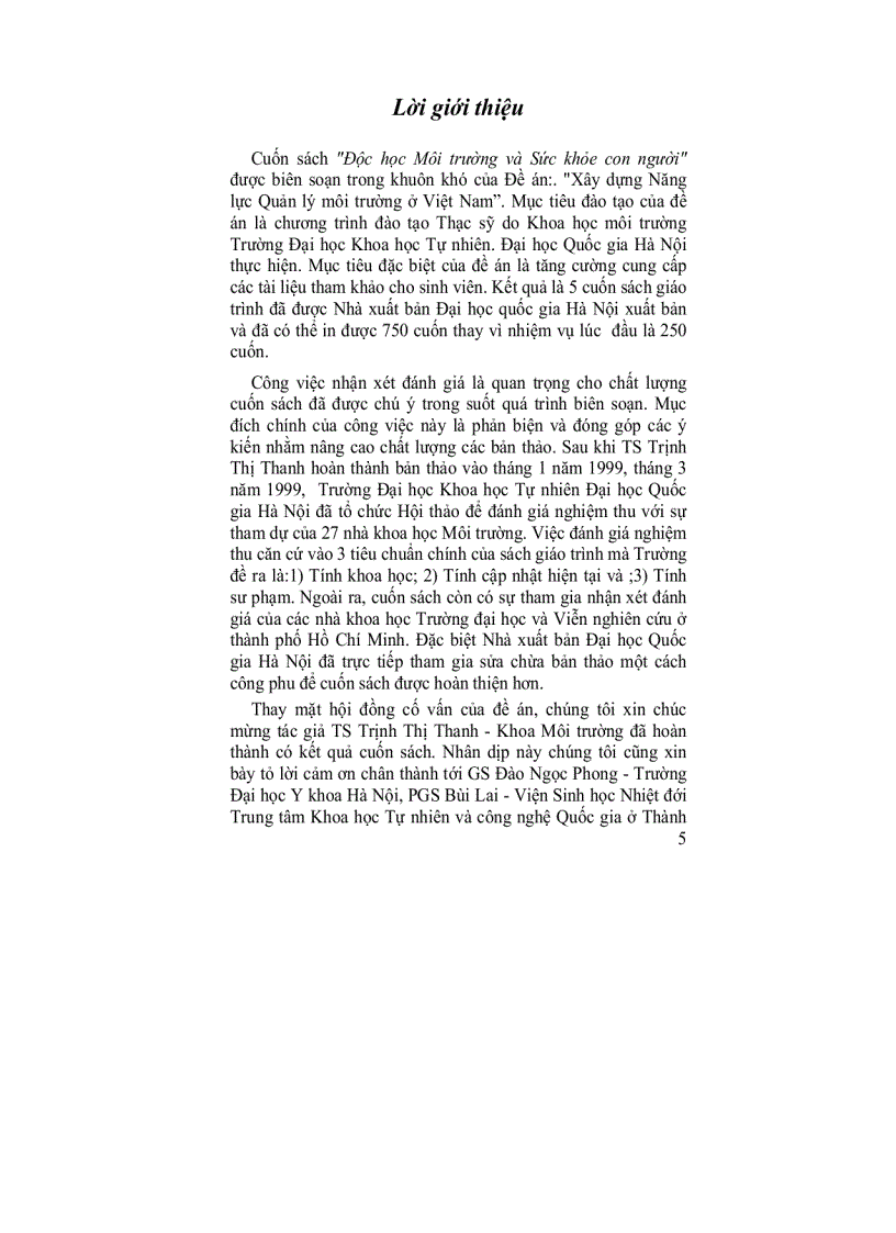 image for page Môi trường và độc chất