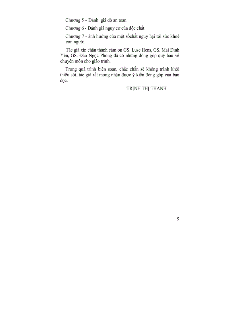 image for page Môi trường và độc chất