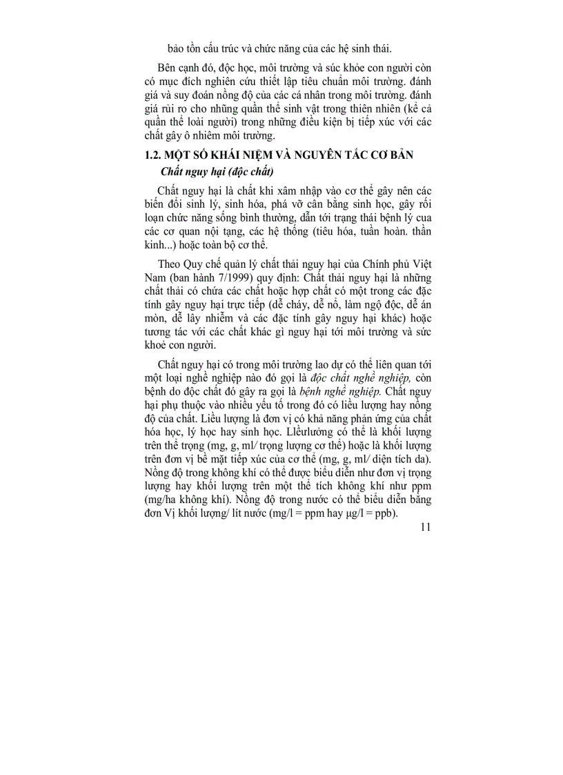 image for page Môi trường và độc chất