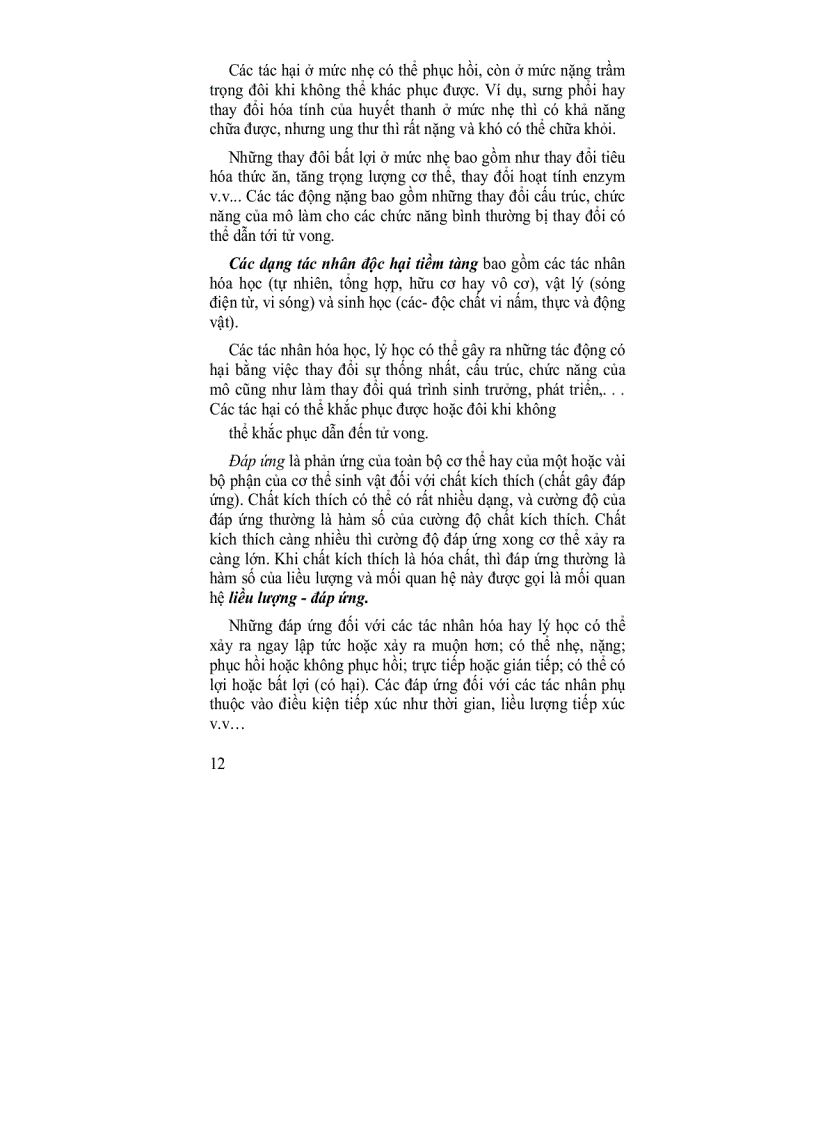 image for page Môi trường và độc chất