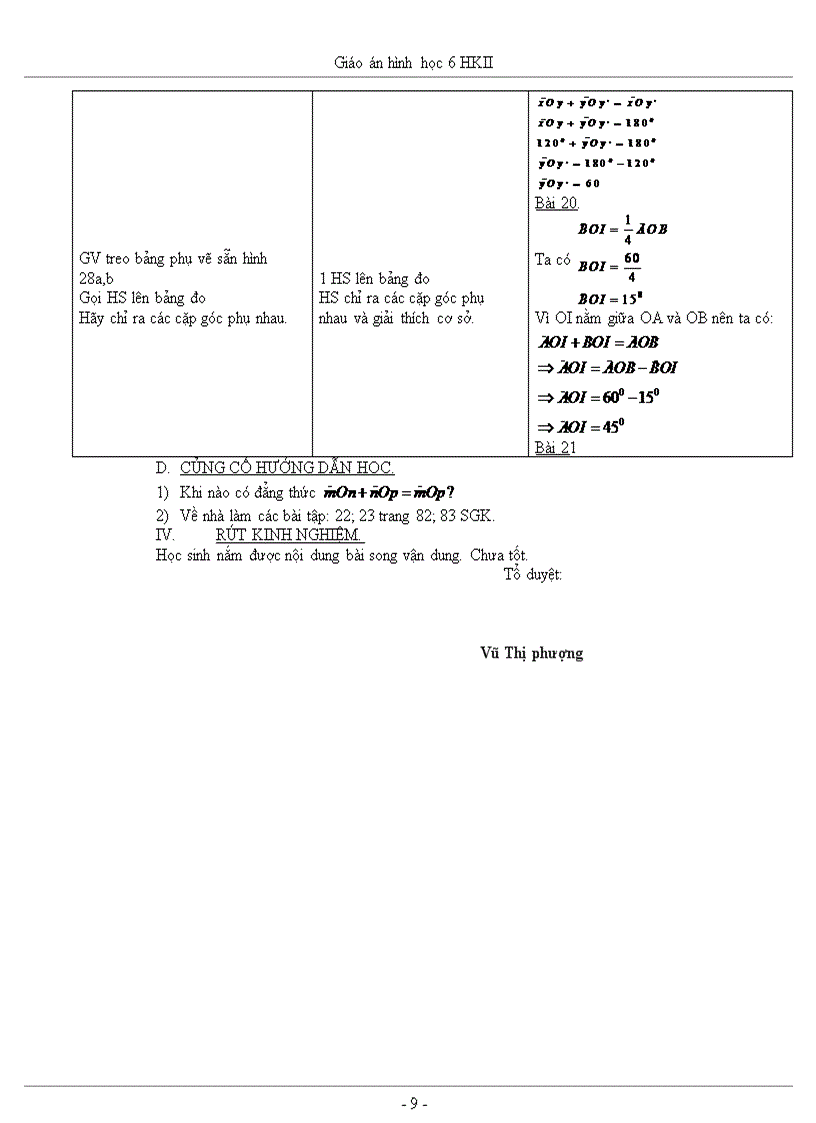image for page Giáo án Hình học 6 học kỳ II