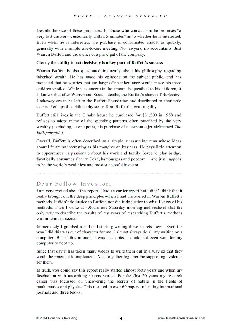 image for page Buffet Investment Tips