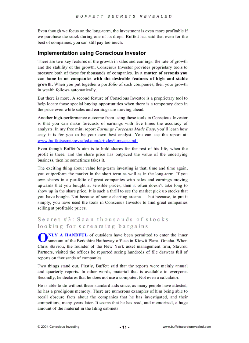 image for page Buffet Investment Tips