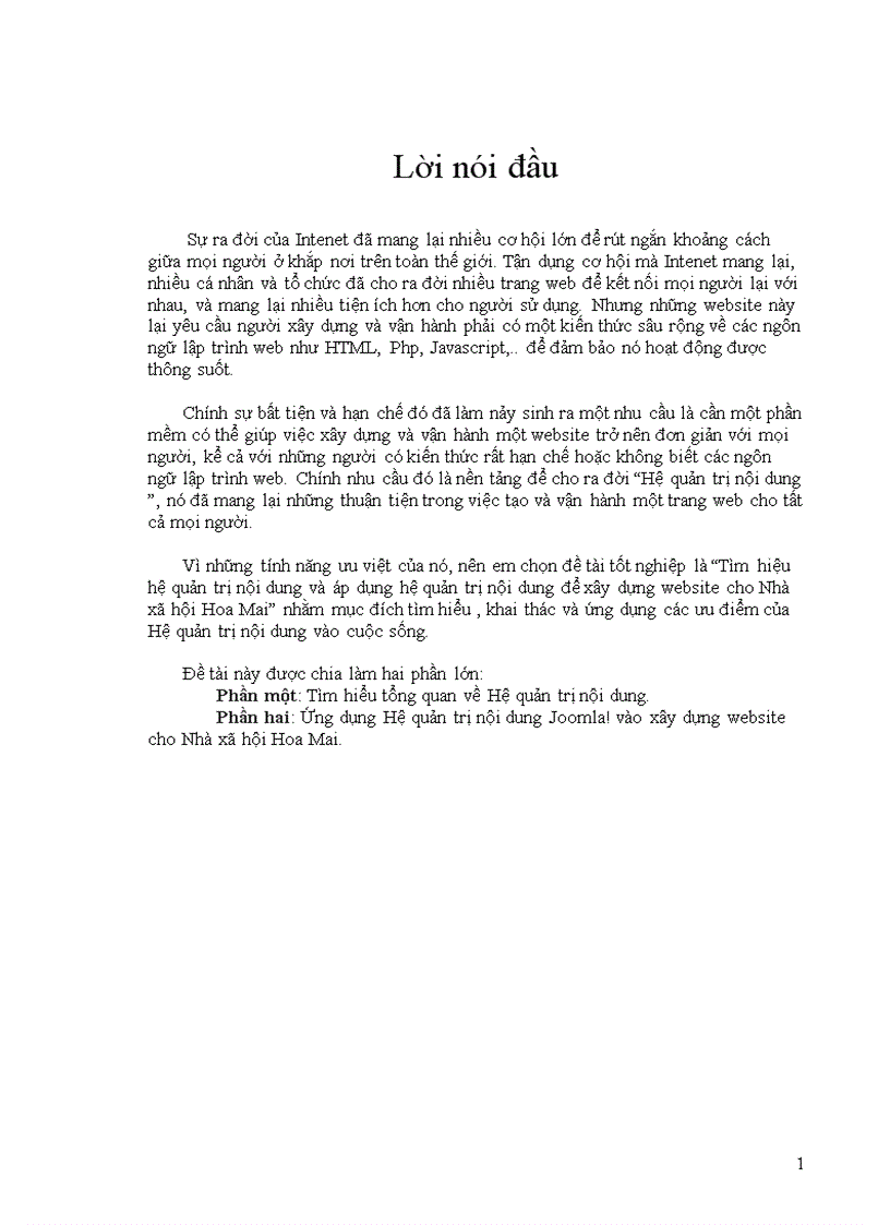 image for page Tìm hiệu hệ quản trị nội dung và áp dụng hệ quản trị nội dung để xây dựng website cho Nhà xã hội Hoa Mai