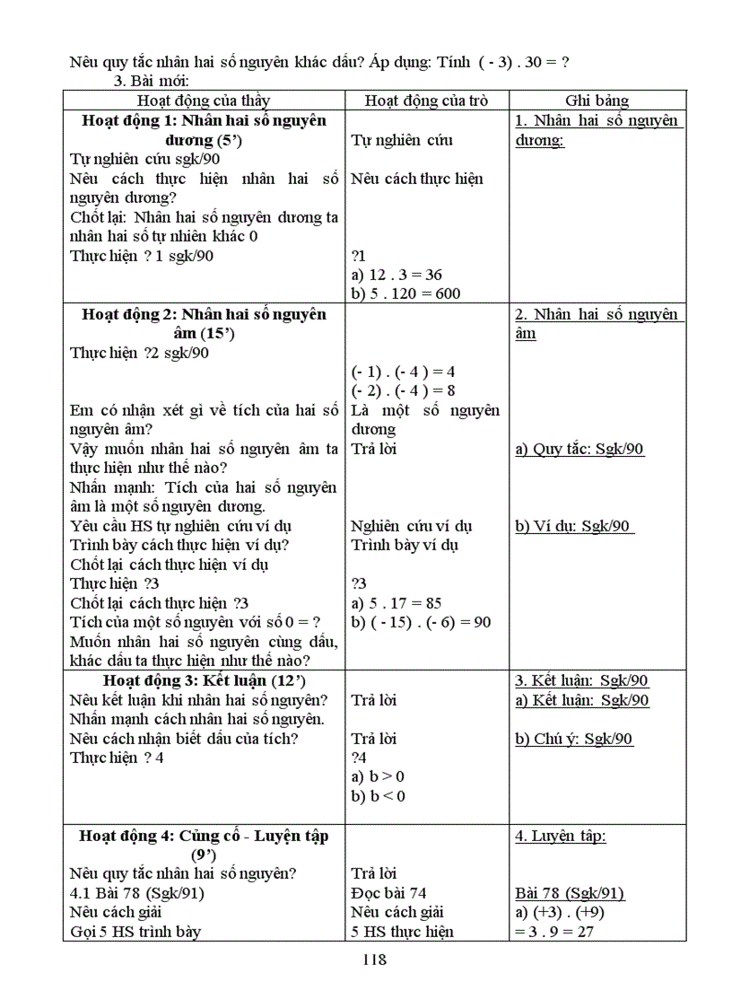 image for page Giáo án Số học 6 học kì I