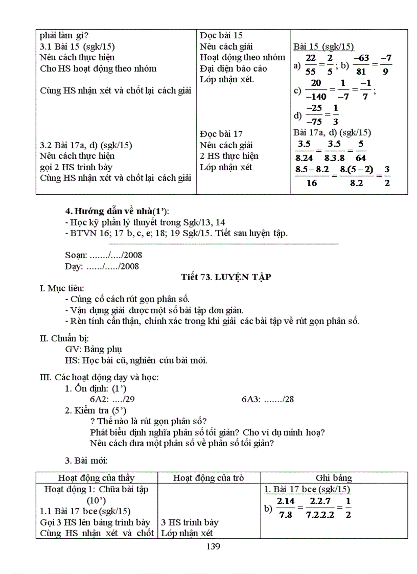 image for page Giáo án Số học 6 học kì I