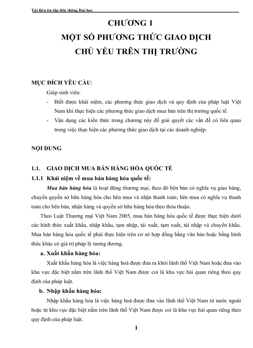 image for page Tài liệu ôn thi liên thông đại học Kỹ thuật nghiệp vụ ngoại thương