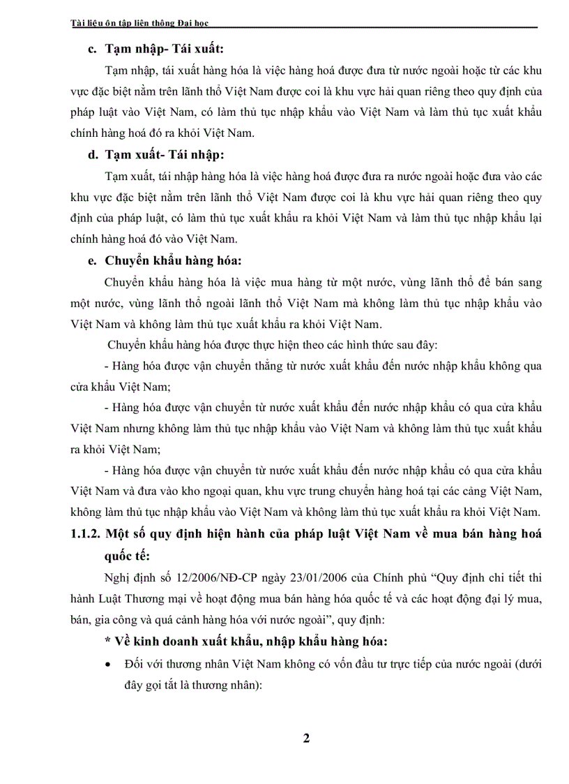 image for page Tài liệu ôn thi liên thông đại học Kỹ thuật nghiệp vụ ngoại thương