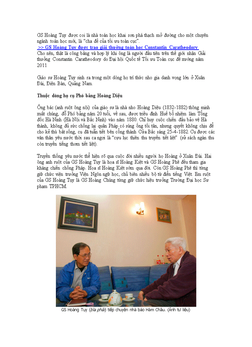 image for page Đôi nét về giáo sư Hoàng Tụy
