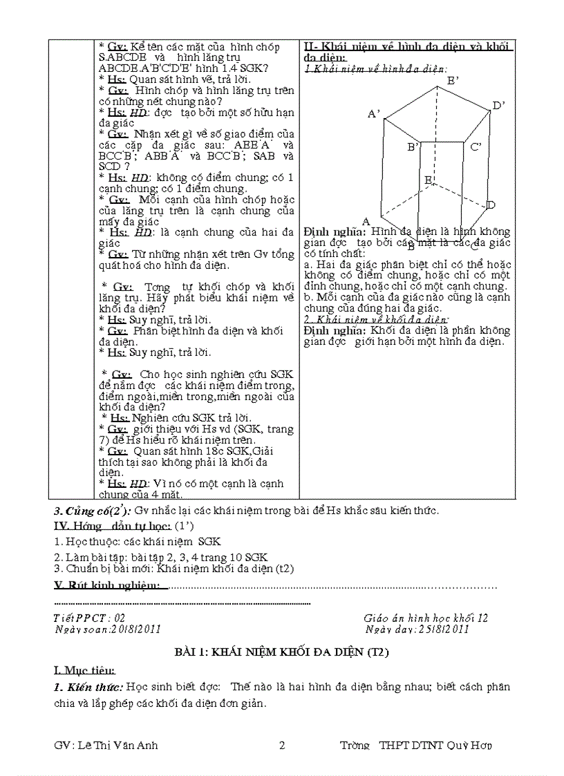 image for page Giáo án hình học Chương i khối đa diện Bài 1 kháI niệm khối đa diện