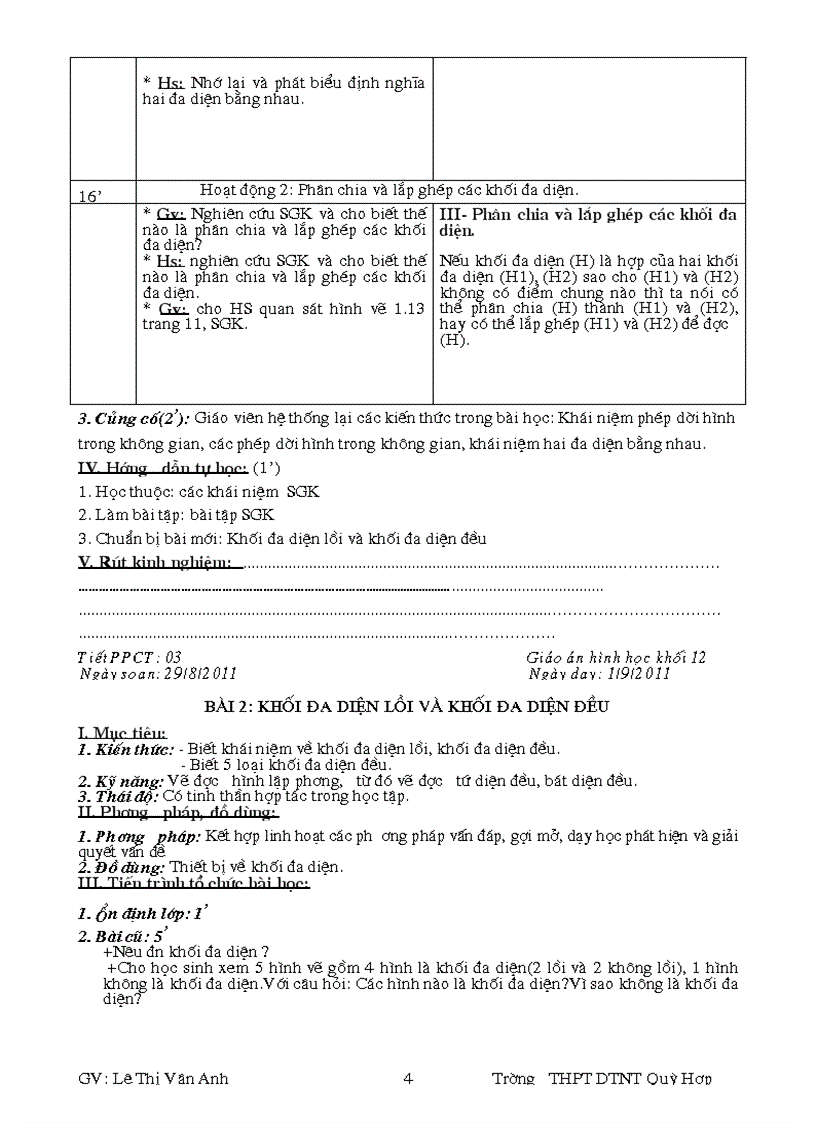 image for page Giáo án hình học Chương i khối đa diện Bài 1 kháI niệm khối đa diện