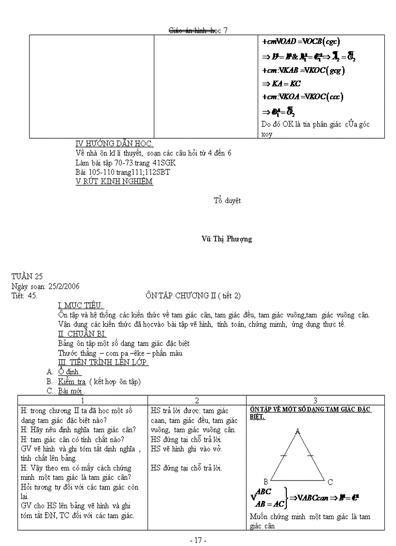 image for page Giáo án Hình học 7 học kỳ II