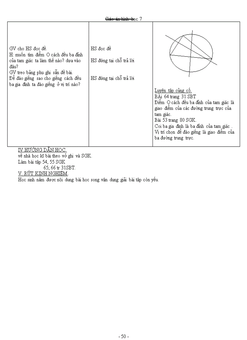 image for page Giáo án Hình học 7 học kỳ II