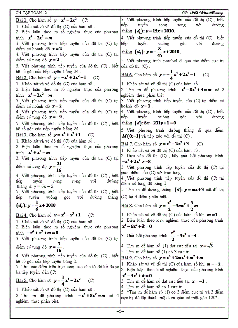 image for page Chủ đề 1 ứng dụng đạo hàm