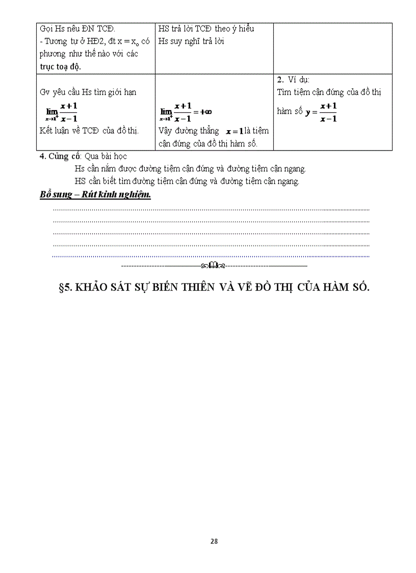 image for page Giáo án giải tích 12 chương 1