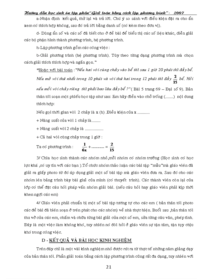 image for page Sáng kiến kinh nghiệm Hướng dẫn học sinh giải bài toán bằng cách lập phương trình