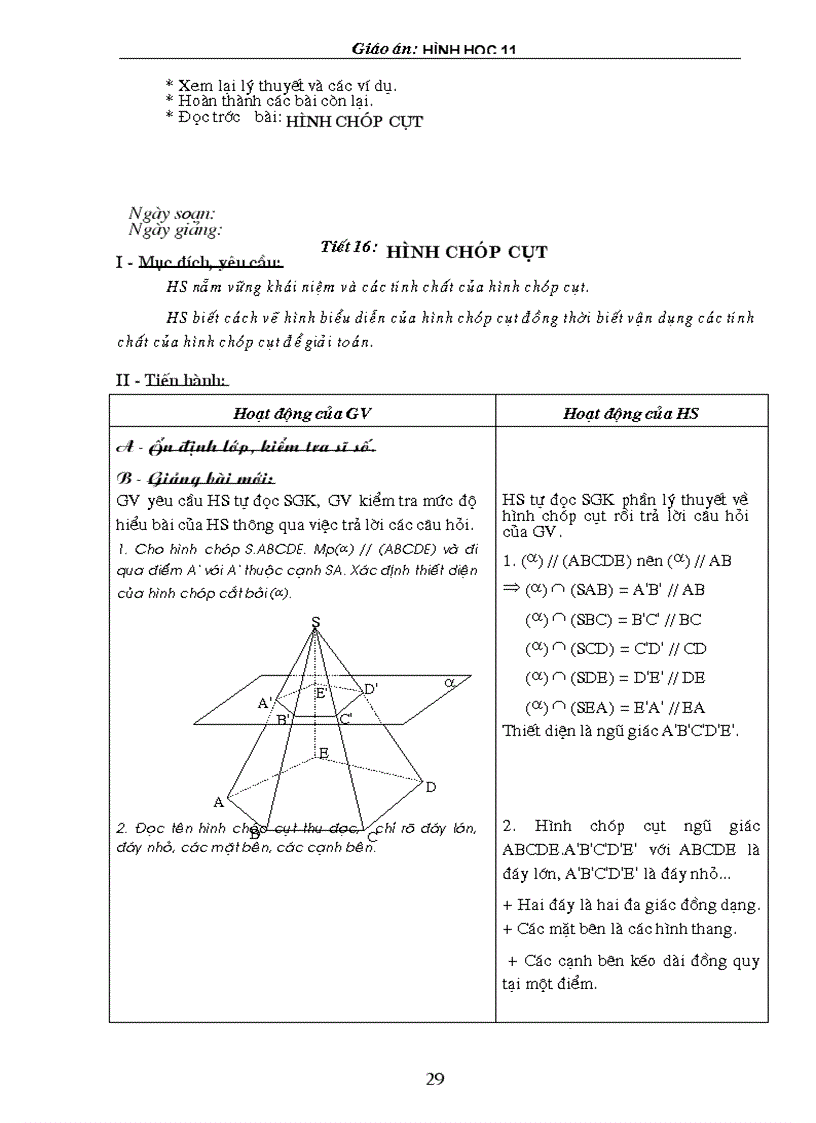 image for page Giáo án Hình học 11 1
