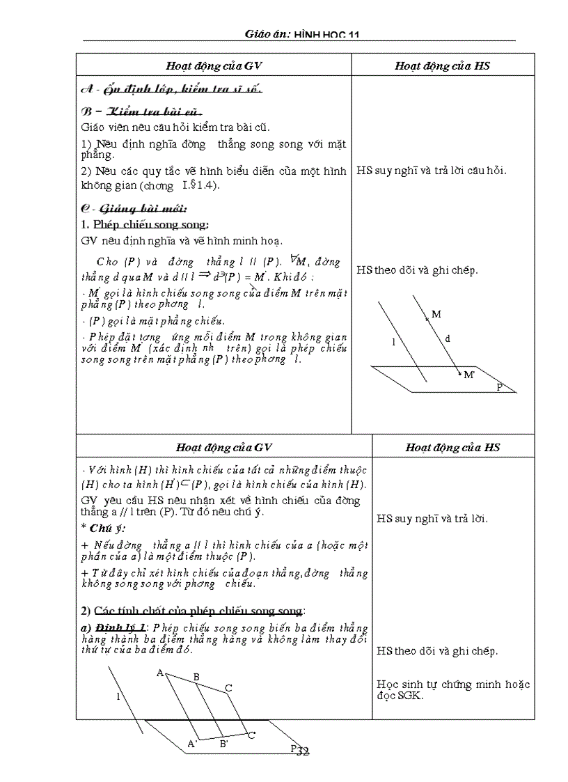image for page Giáo án Hình học 11 1