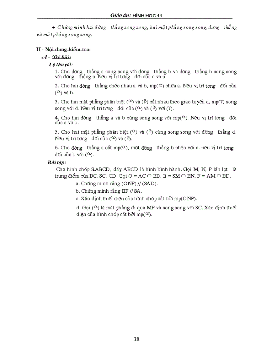 image for page Giáo án Hình học 11 1