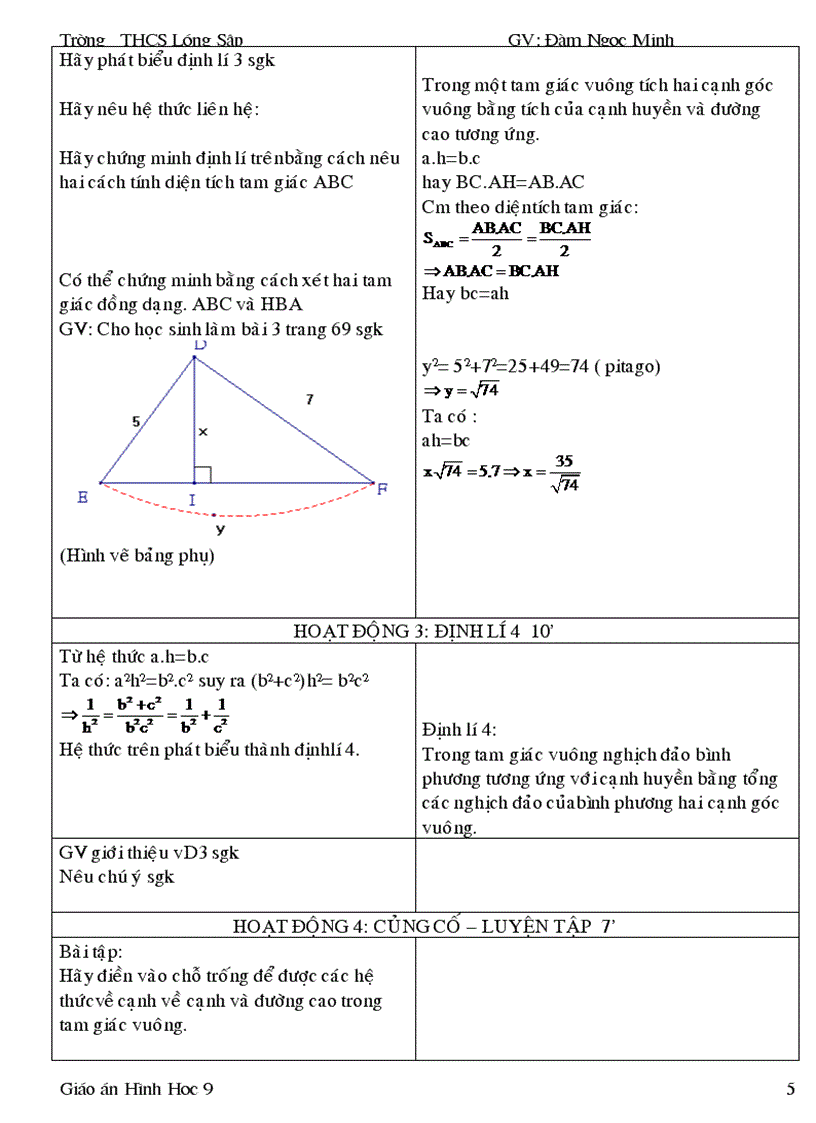 image for page Giáo án Hình học 9 học kì I