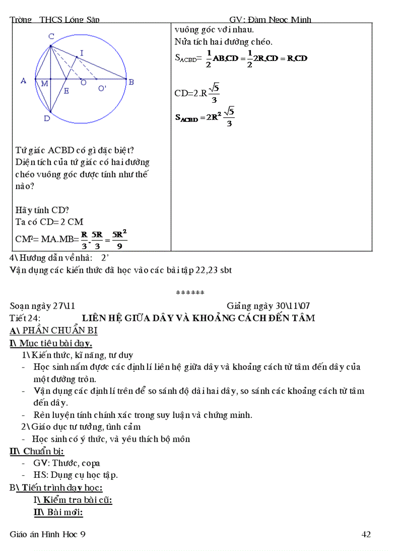 image for page Giáo án Hình học 9 học kì I