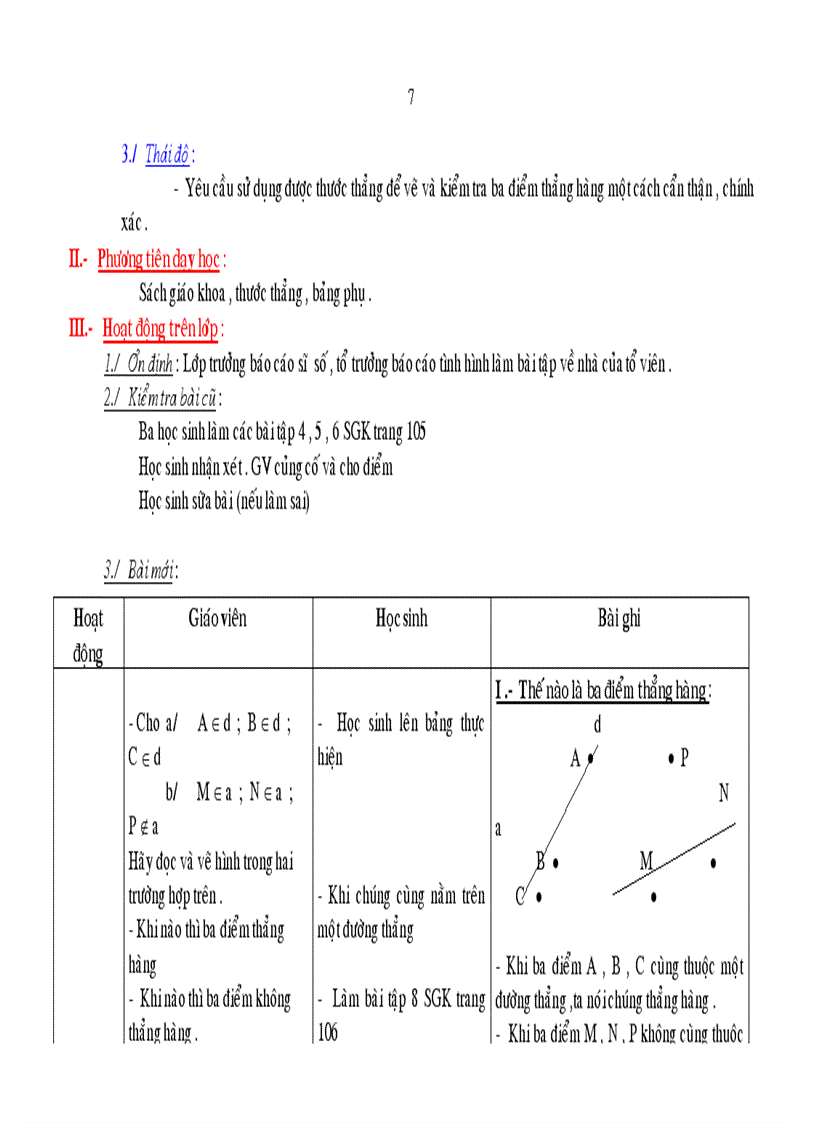 image for page Giáo án Hình học 6