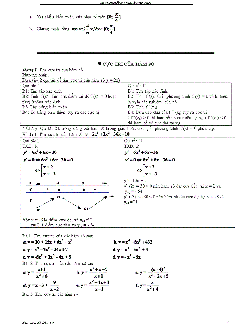 image for page Chuyên đề các bài toán ứng dụng đạo hàm
