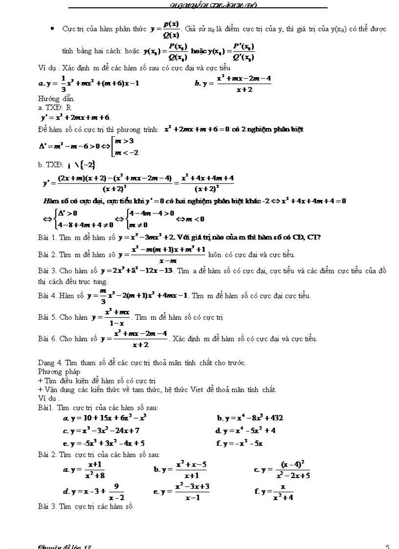 image for page Chuyên đề các bài toán ứng dụng đạo hàm