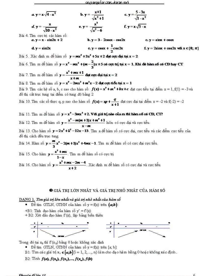 image for page Chuyên đề các bài toán ứng dụng đạo hàm