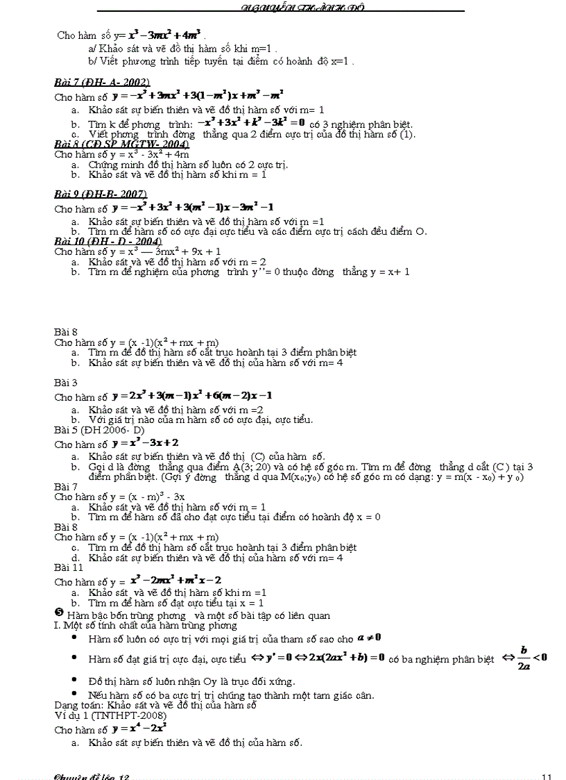 image for page Chuyên đề các bài toán ứng dụng đạo hàm